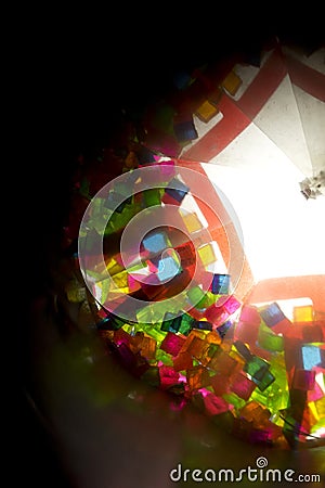 Abstract Looking Into a Kaleidoscope Background Geometric Shapes Stock Photo