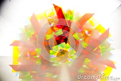 Abstract Looking Into a Kaleidoscope Background Geometric Shapes Stock Photo