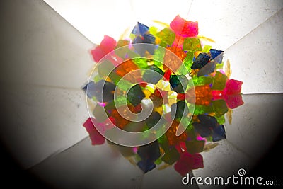 Abstract Looking Into a Kaleidoscope Background Geometric Shapes Stock Photo