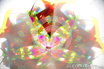 Abstract Looking Into a Kaleidoscope Background Geometric Shapes Stock Photo