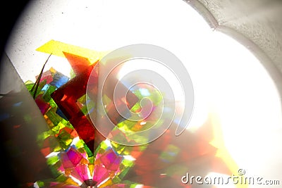 Abstract Looking Into a Kaleidoscope Background Geometric Shapes Stock Photo