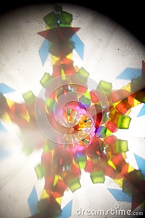 Abstract Looking Into a Kaleidoscope Background Geometric Shapes Stock Photo