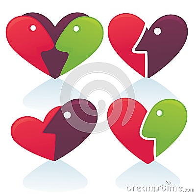 Abstract love collection Vector Illustration