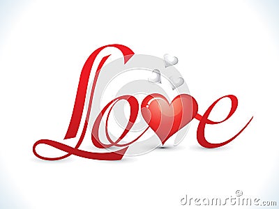 Abstract love text Vector Illustration
