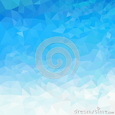 Abstract low poly light blue and white background. Stock Photo