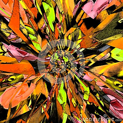 Abstract Low-Poly Triangular Modern Geometric Background with effect of exploision Stock Photo