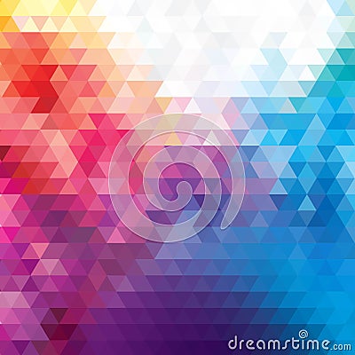 Abstract Low Poly Triangular Modern Geometrical Background. Colorful Polygonal Mosaic Pattern Template. Repeating routine with Cartoon Illustration