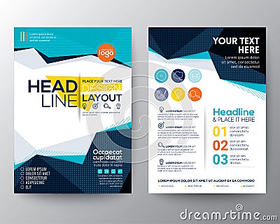 Abstract low polygon triangle shape Poster Brochure Flyer design Vector Illustration