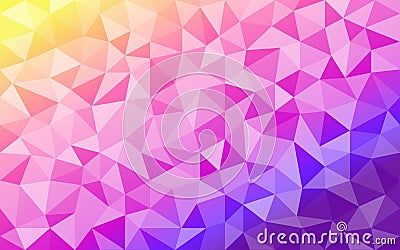 Abstract lowpoly rainbow colored background. Vector triangular geometric pattern Vector Illustration