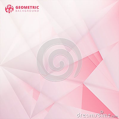 Abstract Lowpoly vector on pink color background. Template for s Vector Illustration