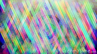 Abstract luminous multicolored linear neon background Stock Photo