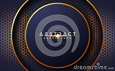 Abstract, luxurious, modern, 3D circle background with hexagon shape, can be used for your text and other media Vector Illustration