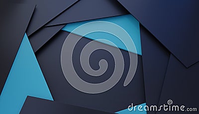 Abstract, luxurious polygonal black and blue background. Template for design, banner Stock Photo