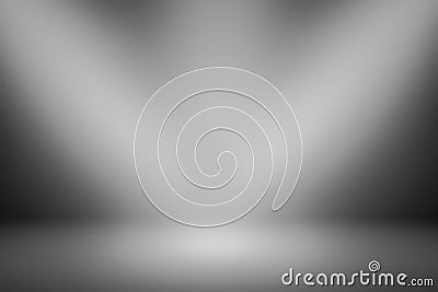 Abstract luxury blur dark grey and black gradient, used as background studio wall for display your products. Stock Photo