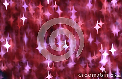 Abstract magenta background with white lights Stock Photo