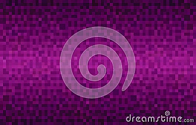 Abstract magenta gradient background. Texture with pixel square blocks. Mosaic pattern Stock Photo