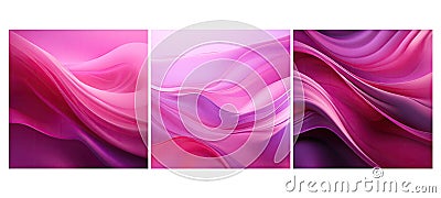 abstract magenta wave soft background Cartoon Illustration