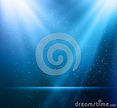 Abstract magic blue light background Vector Illustration