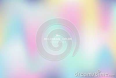 Abstract magic color of hologram design background. illustration vector eps10 Vector Illustration