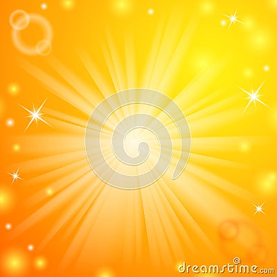 Abstract magic light orange background Vector Illustration