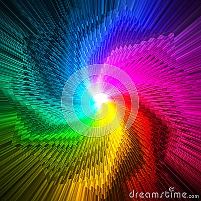 Abstract magic star prism colors background Stock Photo