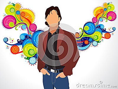 Abstract magical colourful silhouette Vector Illustration