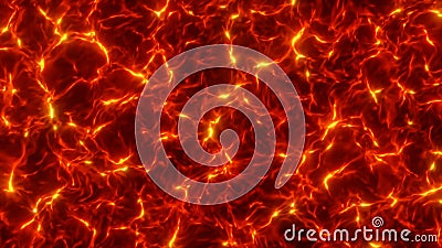 Abstract magma, lava flowing smooth fractal waves background. Fire like backdrop Stock Photo