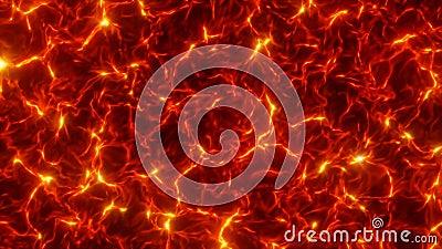 Abstract magma, lava flowing smooth fractal waves background. Fire like backdrop Stock Photo