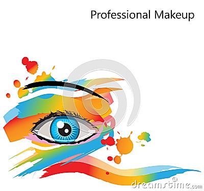 Abstract makeup eye Vector Illustration