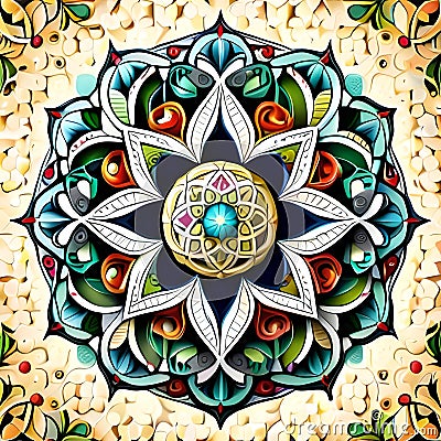 abstract mandala background Stock Photo