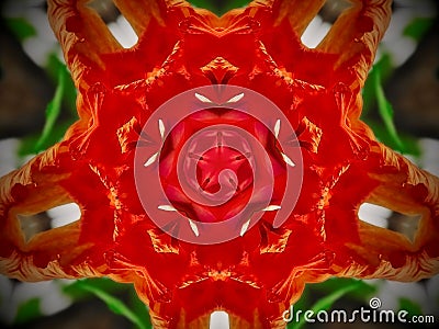 Abstract mandala background flowers Stock Photo