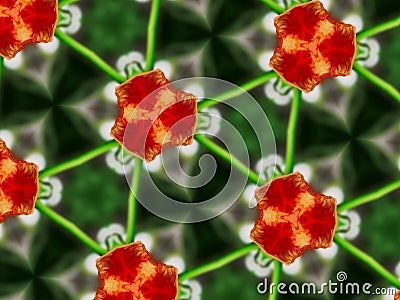 Abstract mandala background flowers Stock Photo