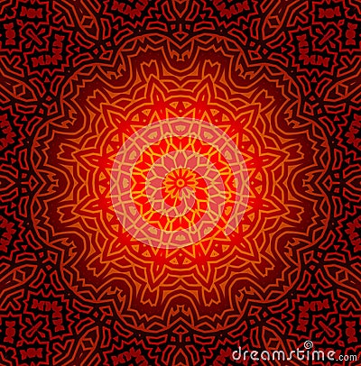 Abstract Mandala Design Pattern Stock Photo