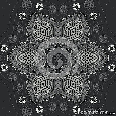 Abstract mandala design template Stock Photo