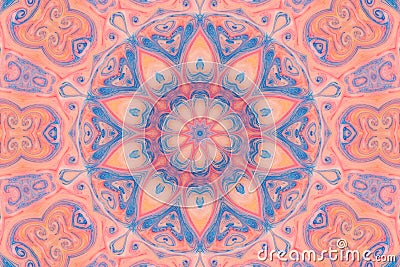 Abstract mandala. Hypnotic psychedelic background. Seamless pattern. Stock Photo