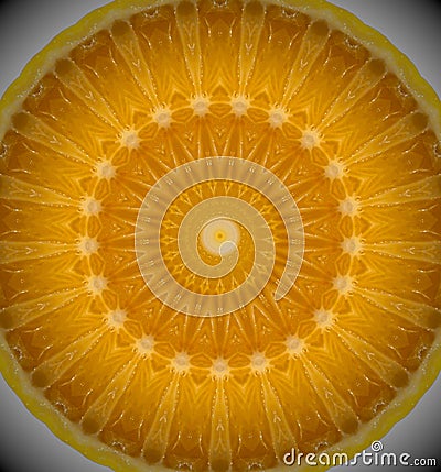 Abstract mandala orange photo Stock Photo