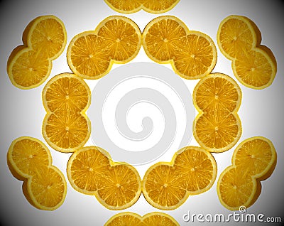 Abstract mandala orange photo Stock Photo