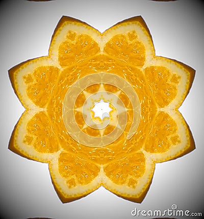 Abstract mandala orange photo Stock Photo