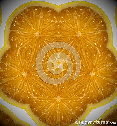 Abstract mandala orange photo Stock Photo