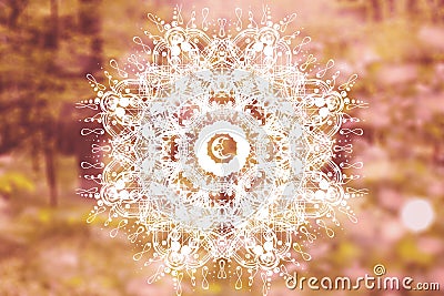 Abstract mandala with sacred geometry Stock Photo