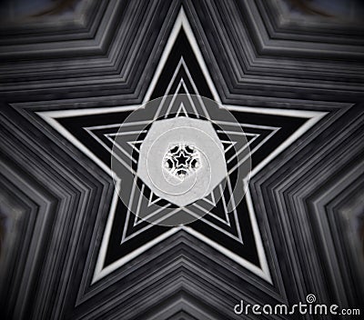 Abstract mandala 5 sided star Stock Photo