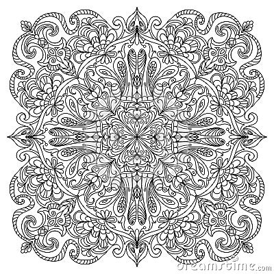 Abstract mandala zentangle Stock Photo