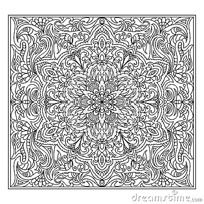 Abstract mandala zentangle Stock Photo