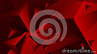 Abstract many 3D gradient red triangle overlap for background, 3D backdrop graphic Vector Illustration