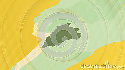Abstract Map of Bolivia and Surrounding Regions with Circular Patterns Vector Illustration