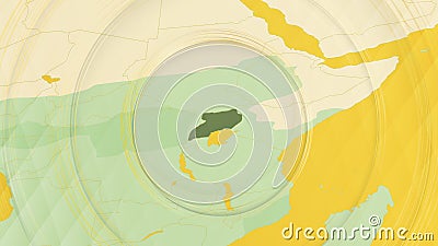Abstract Map of Uganda and Surrounding Regions with Circular Patterns Vector Illustration