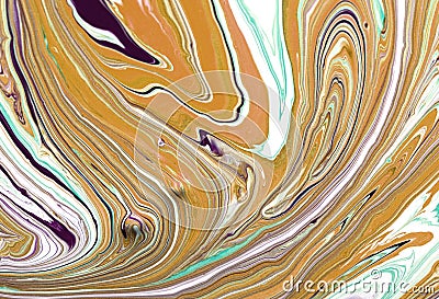 Abstract marble painting background. Bright mixed vibrant colors. Liquid paint. Artwork, flow. Stock Photo