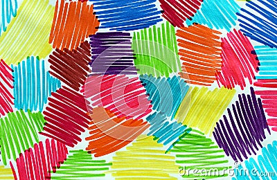 Abstract marker drawing Cartoon Illustration