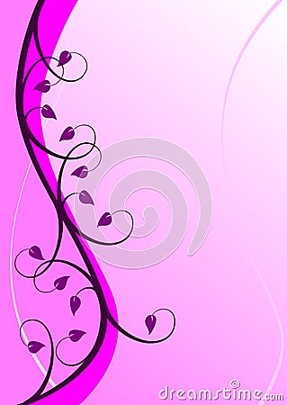 Abstract Mauve Floral Background Vector Illustration
