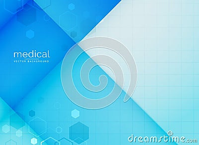 Abstract medical background in blue color Vector Illustration